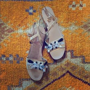 Prada jeweled flat sandals